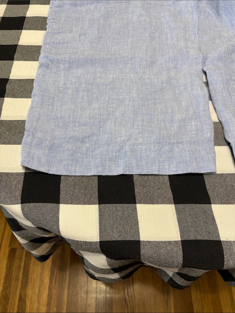 J. Crew Linen Wide Leg Cropped Pant Chambray Blue Women Large Pockets Drawstring - Picture 15 of 16